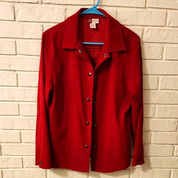 Jennifer Moore Red Women's Jacket Size 8 - Picture 1 of 7